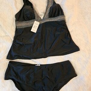 Black Bathing Suit Set